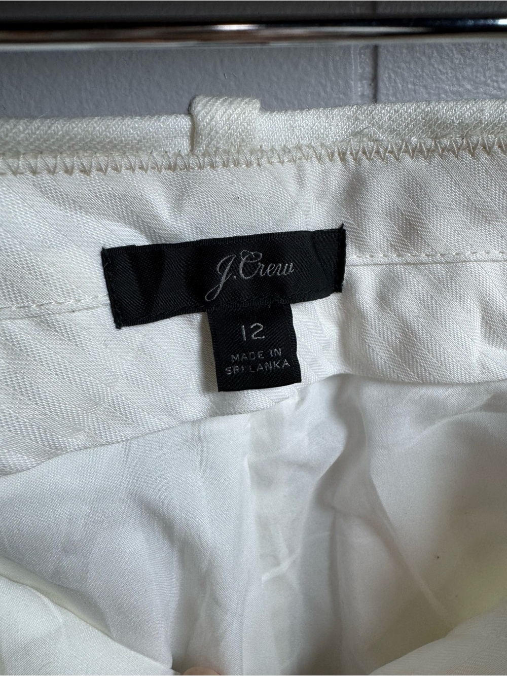 J. Crew White/Tan Women's Trousers Size 12